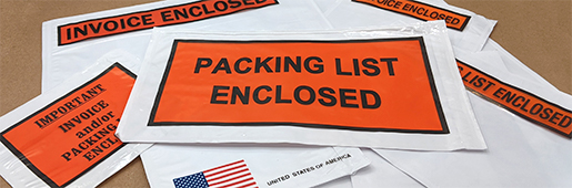 Label Envelopes Pouches PANEL FACE printed PACKING LIST 2,000-4.5 x 5.5 Packing List Enclosed Envelopes Shipping Label Envelopes 