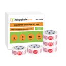 White Stop Sign Printed Tape - 2" x 110 Yds 2 Mil - 36 Rolls/Case