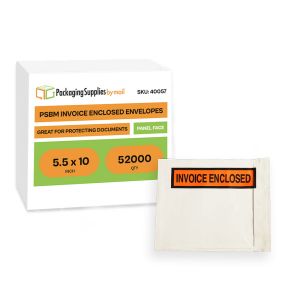 Invoice Enclosed Envelopes - 5.5 x 10 Inch - Panel Face - 52000/Half Pallet