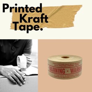 Red Print Re-Inforced WAT Kraft Tape
