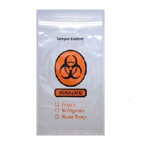 3 Wall Biohazard Specimen Bags