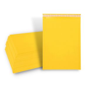Yellow Kraft Bubble Mailers