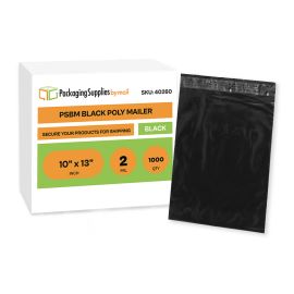 Black Poly Mailers 1000 Qty 10 Inch