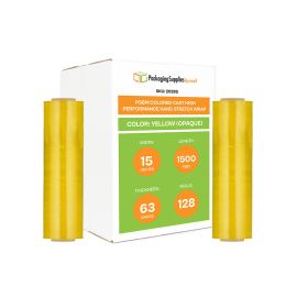 Colored Cast High Performance Hand Stretch Wrap Yellow Opaque 128 Qty