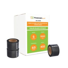 Colored Cast Mini Bundling Stretch Wrap Black Opaque 432 Qty 63 Gauge