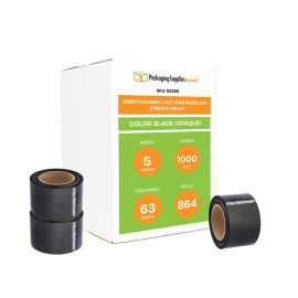 Colored Cast Mini Bundling Stretch Wrap Black Opaque 864 Qty 63 Gauge
