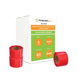 Colored Cast Mini Bundling Stretch Wrap Red Opaque 648 Qty