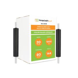Colored Cast Pallet Stretch Wrap Black Opaque 144 Qty 80 Gauge