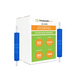 Colored Cast Pallet Stretch Wrap Blue Opaque 144 Qty