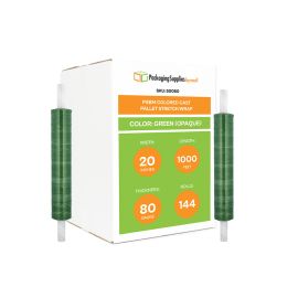 Colored Cast Pallet Stretch Wrap Green Opaque 144 Qty