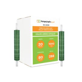 Colored Cast Pallet Stretch Wrap Green Opaque 288 Qty