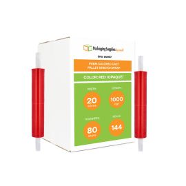 Colored Cast Pallet Stretch Wrap Red Opaque 144 Qty
