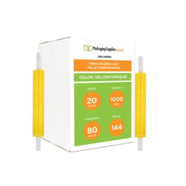 Colored Cast Pallet Stretch Wrap Yellow Opaque 144 Qty