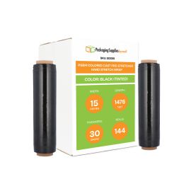 Colored Cast Pre Stretched Hand Stretch Wrap Black Tinted 144 Qty 30 Gauge