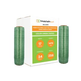 Colored Cast Pre Stretched Hand Stretch Wrap Green Tinted 256 Qty