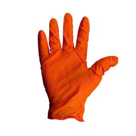 Orange Nitrile Gloves 8 mil Industrial Grade