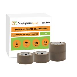 PVC Tan Carton Sealing Tape 36 Qty