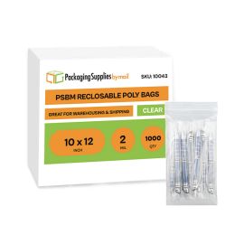 Reclosable Poly Bags 1000 Qty 10 x 12 Inch