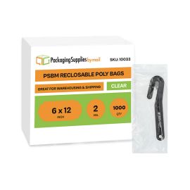 Reclosable Poly Bags 1000 Qty 6 x 12 Inch