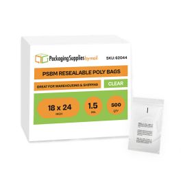 Resealable Poly Bags 500 Qty 18 x 24 Inch