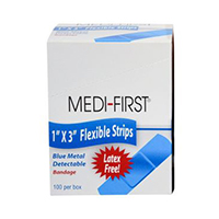 Blue Metal-Detectable Bandages